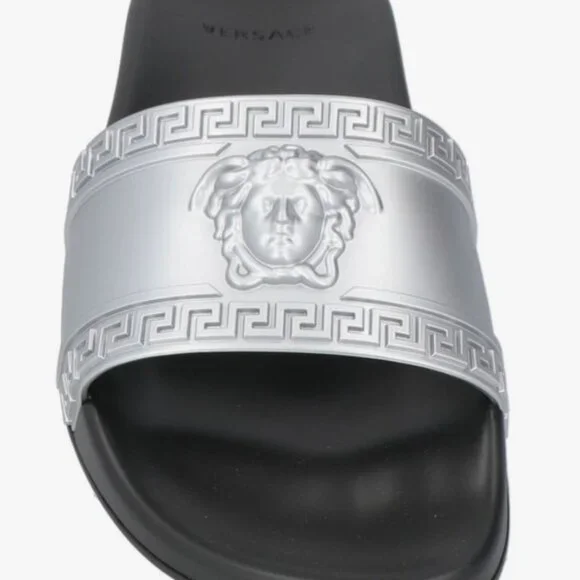 Men\'s Versace Silver Medusa Slides Versace Medusa Black Men main image 4